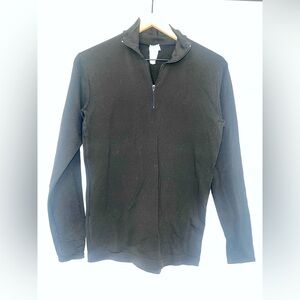 HELLY HANSEN medium weight base layer quarter zip black, men’s medium